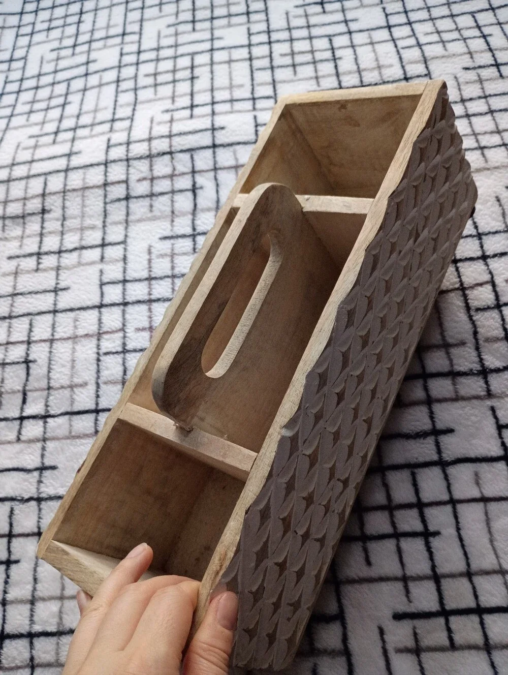 Wooden Decorative Desk Organizer NEEDS CLEANED
